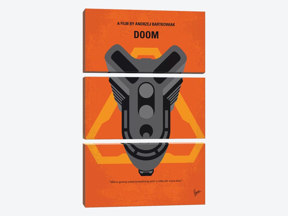 Doom Minimal Movie Poster by Chungkong 3-piece Canvas Artwork
