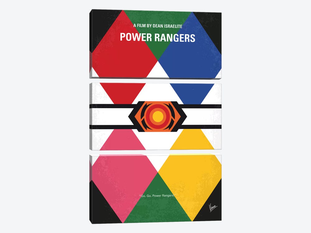 Power Rangers Minimal Movie Poster by Chungkong 3-piece Art Print