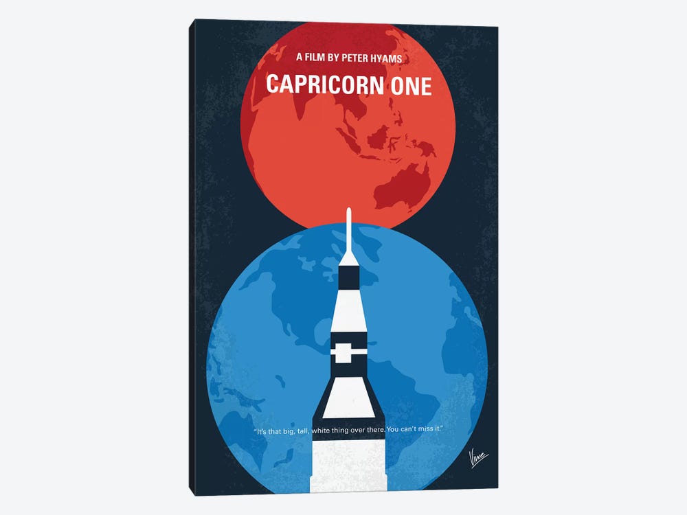 Capricorn One Minimal Movie Poster by Chungkong 1-piece Canvas Wall Art