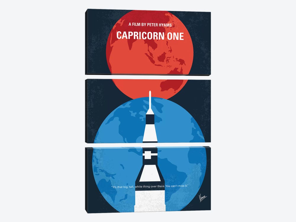 Capricorn One Minimal Movie Poster by Chungkong 3-piece Canvas Wall Art