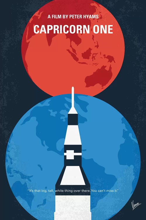 Capricorn One Minimal Movie Poster