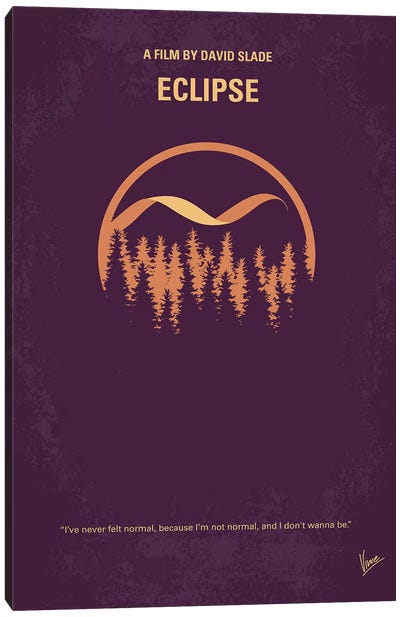 Twilight III Minimal Movie Poster Canvas Art Print - Twilight (Film Series)