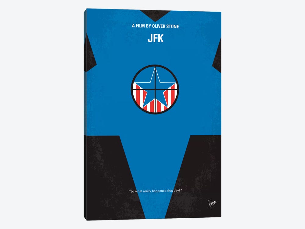 JFK Minimal Movie Poster by Chungkong 1-piece Canvas Artwork
