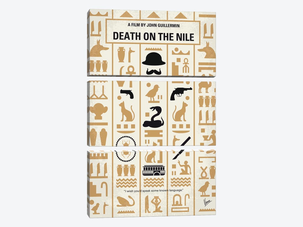 Death On The Nile Minimal Movie Poster by Chungkong 3-piece Canvas Print