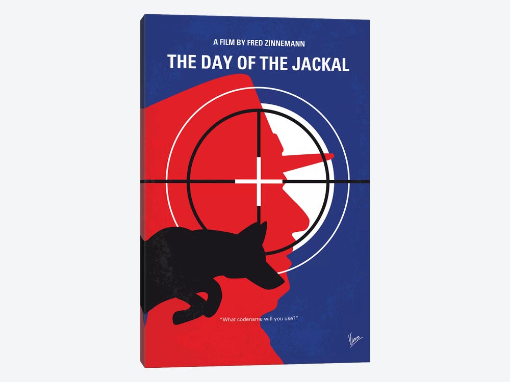 The Day Of The Jackal Minimal Movie Poster by Chungkong 1-piece Canvas Art