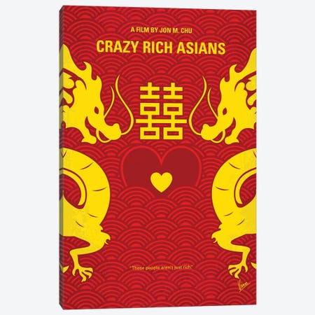 Crazy Rich Asians Minimal Movie Poster Canvas Print #CKG1278} by Chungkong Canvas Print