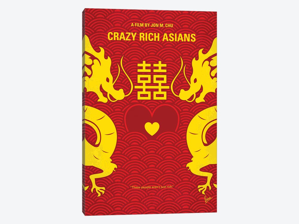 Crazy Rich Asians Minimal Movie Poster by Chungkong 1-piece Canvas Print