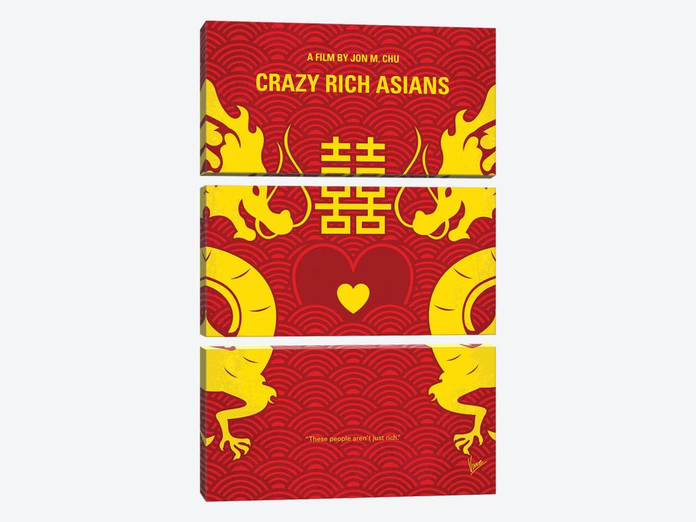 Crazy Rich Asians Minimal Movie Poster by Chungkong 3-piece Art Print