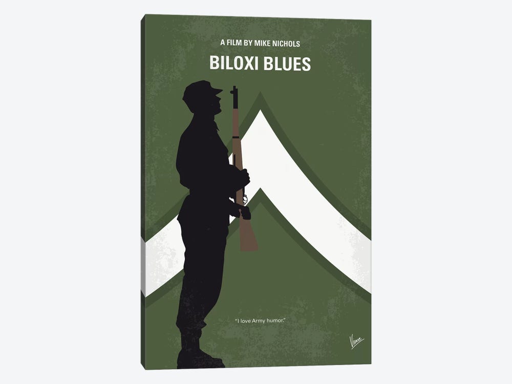 Biloxi Blues Minimal Movie Poster by Chungkong 1-piece Canvas Artwork