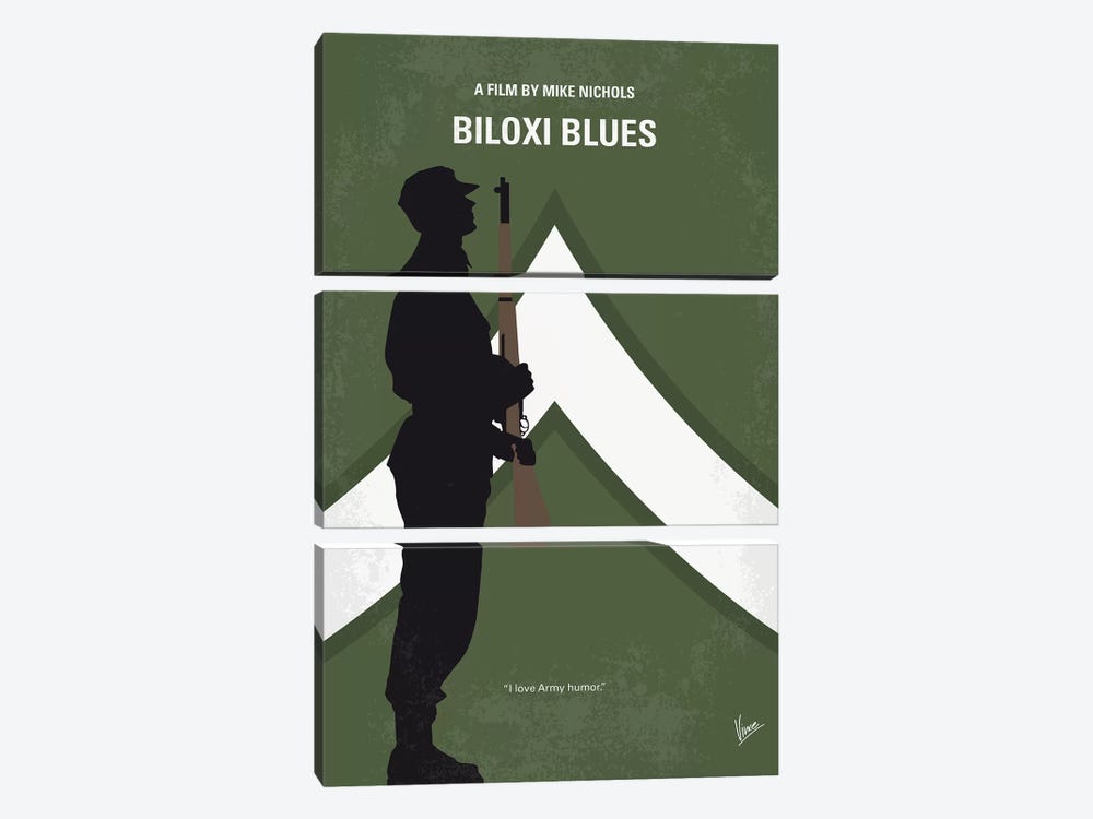 Biloxi Blues Minimal Movie Poster by Chungkong 3-piece Canvas Artwork