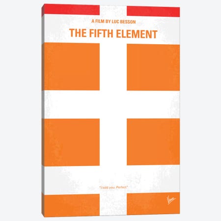 Fifth Element Minimal Movie Poster Canvas Print #CKG127} by Chungkong Canvas Art Print