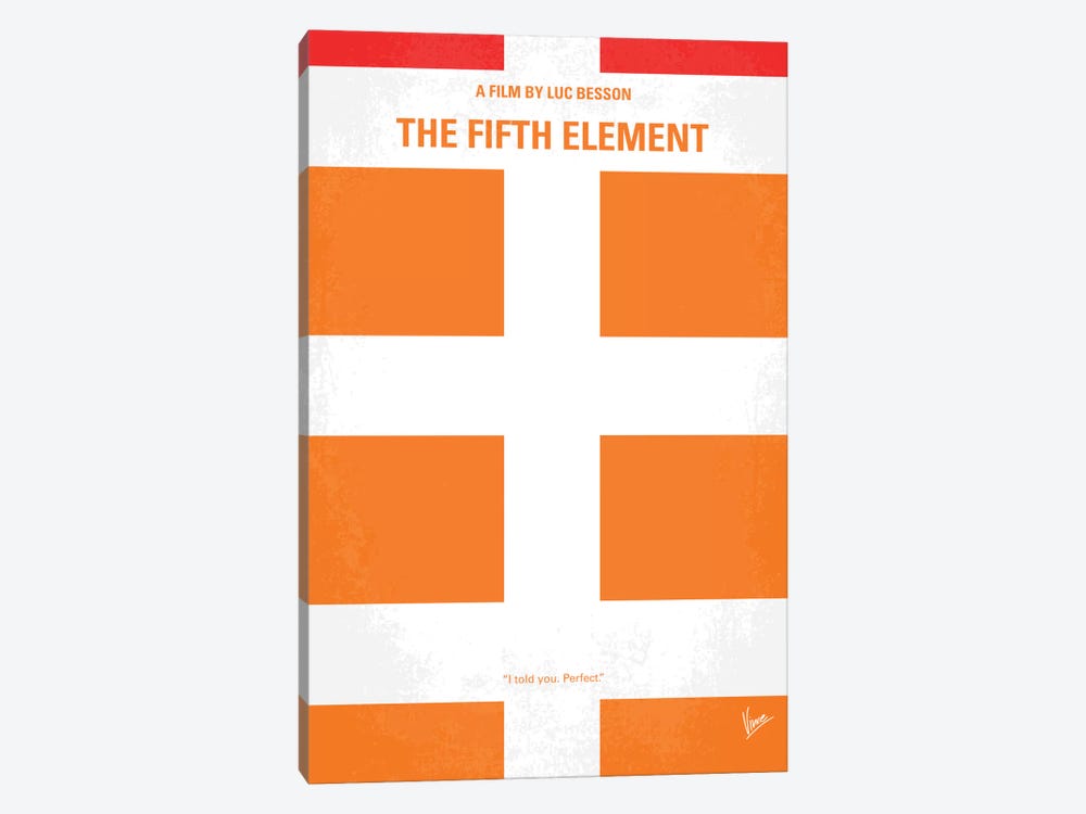 Fifth Element Minimal Movie Poster by Chungkong 1-piece Canvas Print