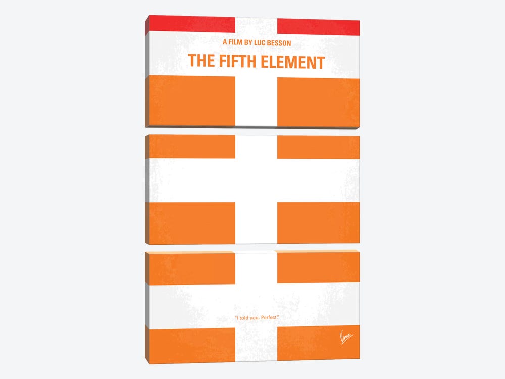 Fifth Element Minimal Movie Poster by Chungkong 3-piece Art Print