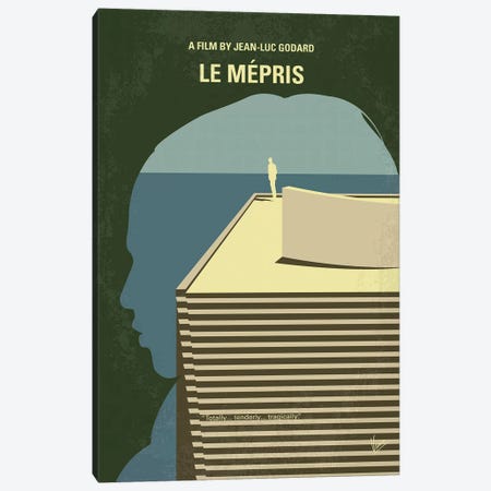 Le Mepris Minimal Movie Poster Canvas Print #CKG1282} by Chungkong Canvas Art