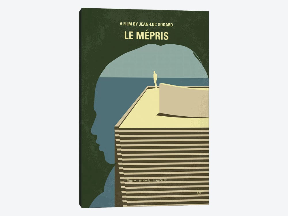 Le Mepris Minimal Movie Poster by Chungkong 1-piece Canvas Artwork