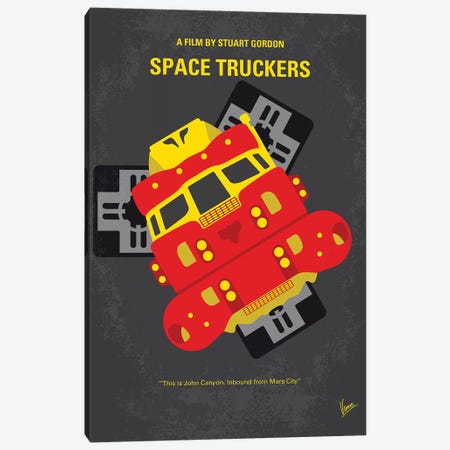 Space Truckers Minimal Movie Poster Canvas Print #CKG1285} by Chungkong Canvas Print