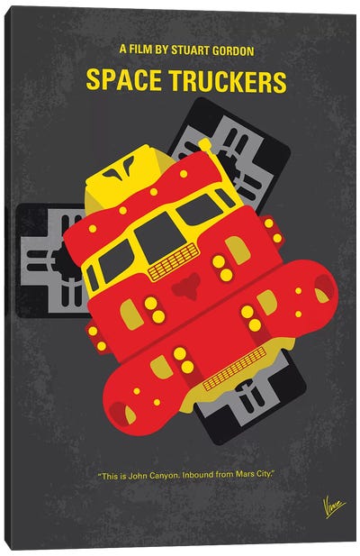 Space Truckers Minimal Movie Poster Canvas Art Print