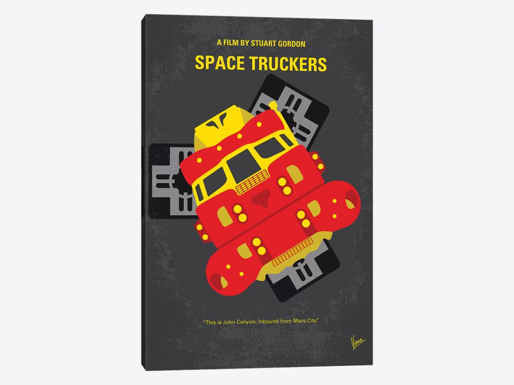 Space Truckers Minimal Movie Poster by Chungkong 1-piece Canvas Print