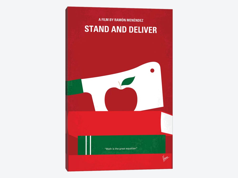 Stand And Deliver Minimal Movie Poster by Chungkong 1-piece Canvas Print