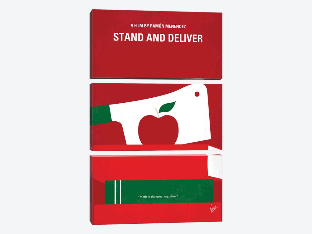 Stand And Deliver Minimal Movie Poster by Chungkong 3-piece Canvas Art Print