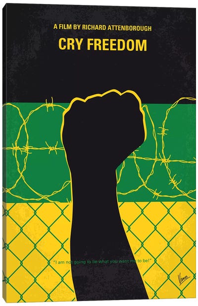 Cry Freedom Minimal Movie Poster Canvas Art Print