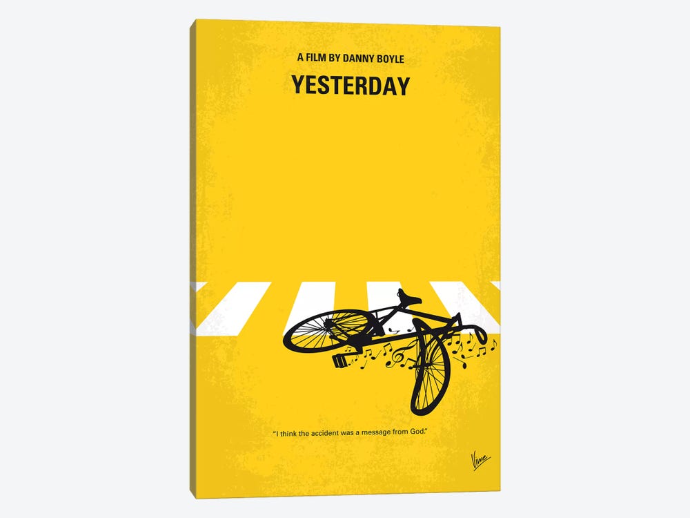 Yesterday Minimal Movie Poster by Chungkong 1-piece Canvas Art Print