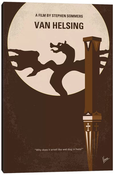 Van Helsing Minimal Movie Poster Canvas Art Print