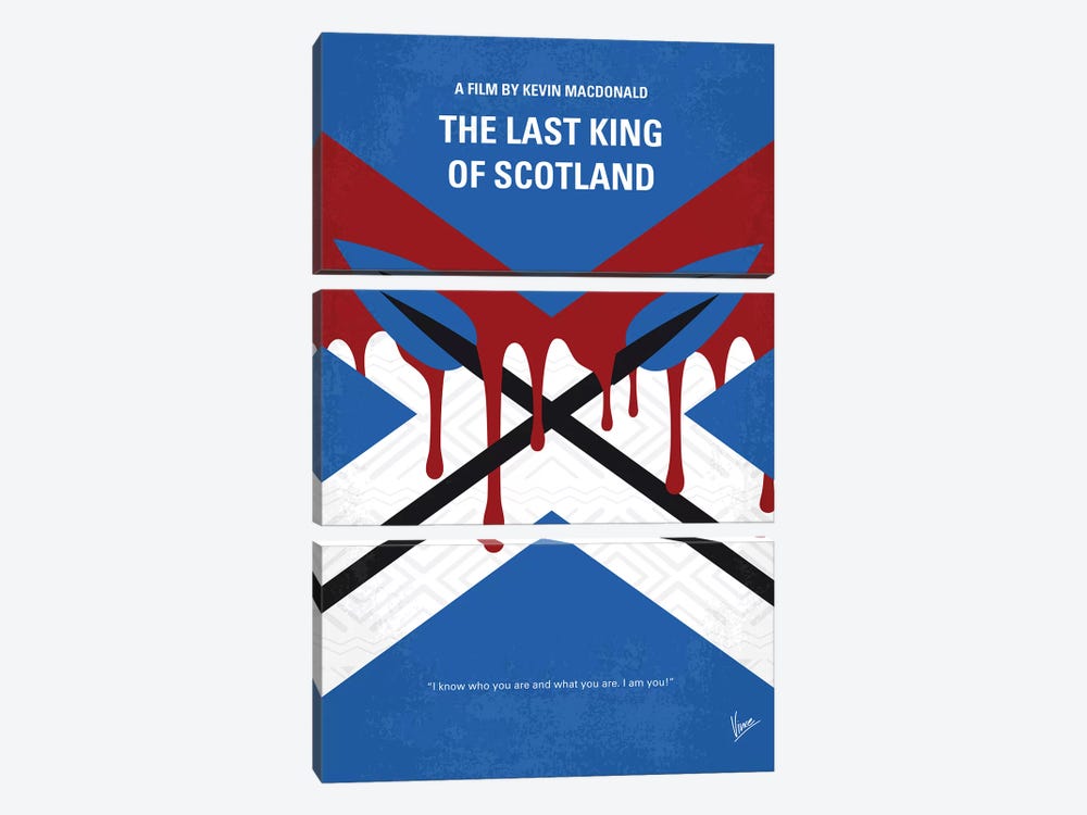 The Last King Of Scotland Minimal Movie Poster by Chungkong 3-piece Canvas Print