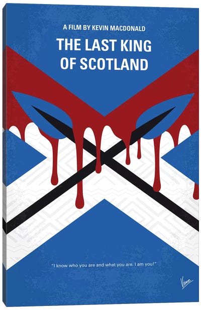 The Last King Of Scotland Minimal Movie Poster Canvas Art Print