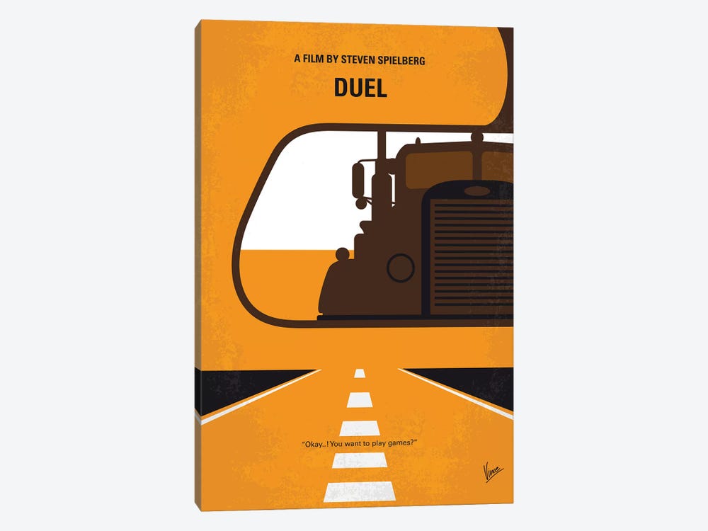 Duel Minimal Movie Poster by Chungkong 1-piece Canvas Art