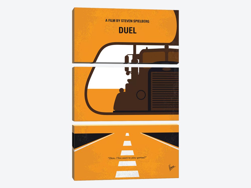 Duel Minimal Movie Poster by Chungkong 3-piece Canvas Artwork