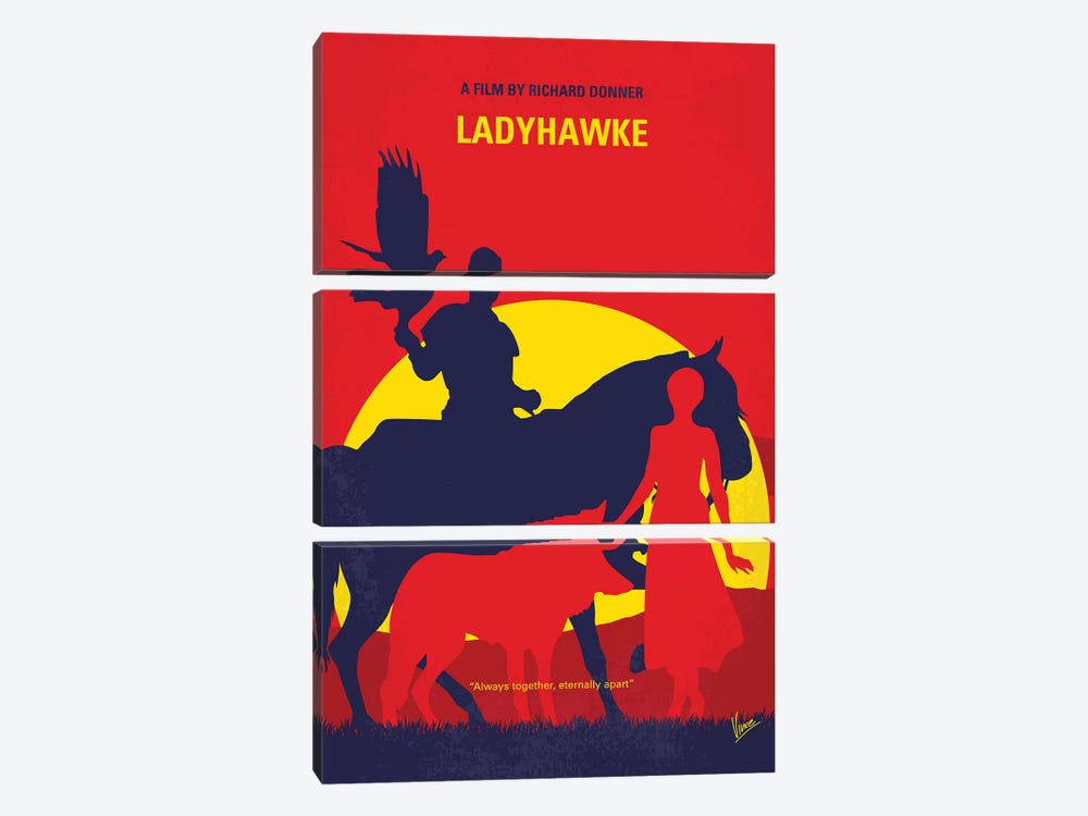 Ladyhawke Minimal Movie Poster by Chungkong 3-piece Art Print
