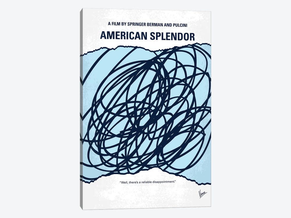 American Splendor Minimal Movie Poster by Chungkong 1-piece Canvas Art