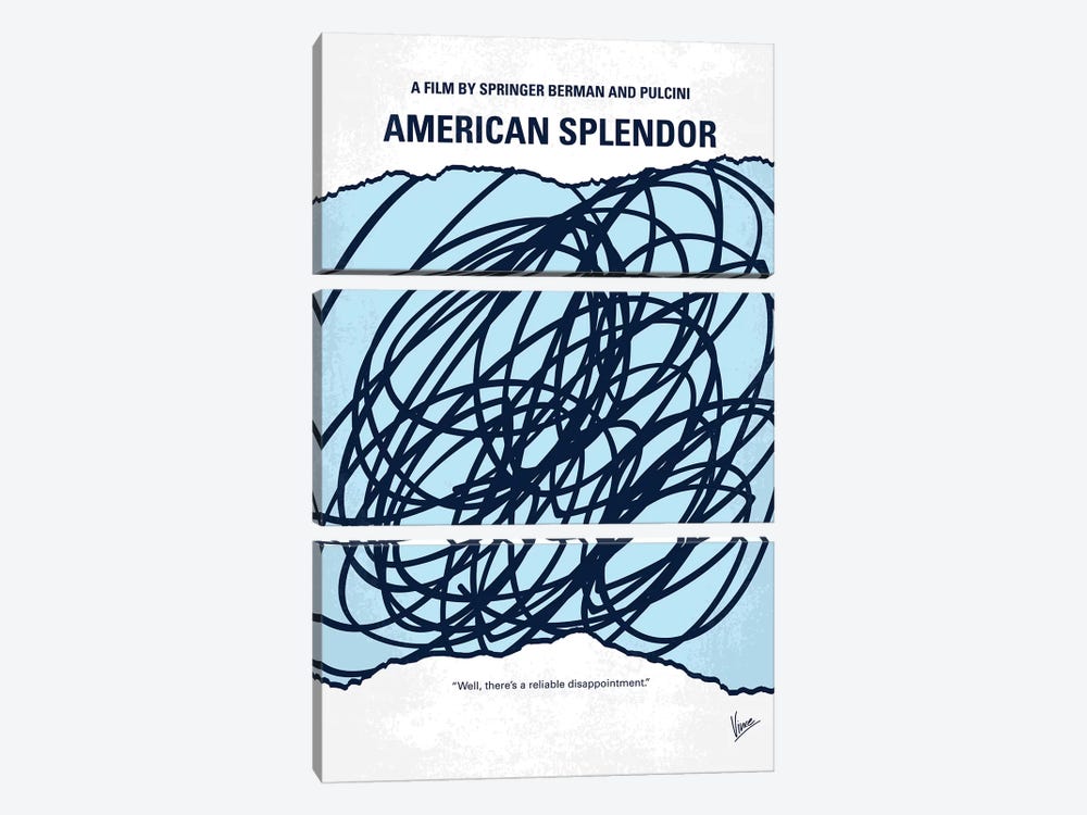 American Splendor Minimal Movie Poster by Chungkong 3-piece Canvas Artwork