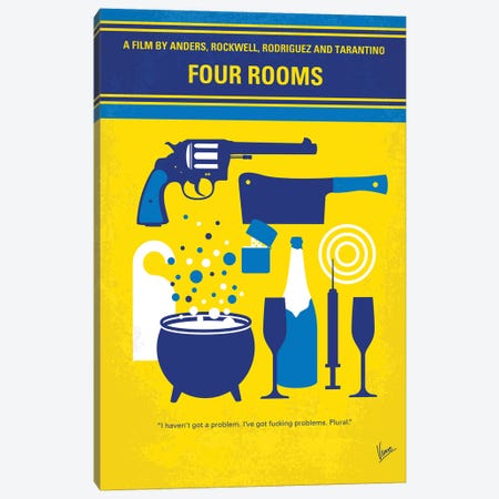 Four Rooms Minimal Movie Poster Canvas Print #CKG1298} by Chungkong Canvas Print