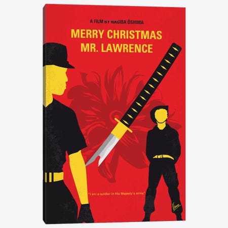 Merry Christmas Mr Lawrence Minimal Movie Poster Canvas Print #CKG1299} by Chungkong Canvas Art Print