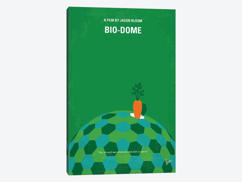 Bio-Dome Minimal Movie Poster by Chungkong 1-piece Canvas Art Print