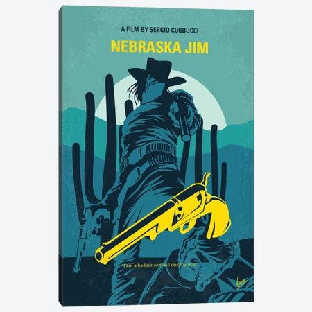 Nebraska Jim Minimal Movie Poster Canvas Print #CKG1301} by Chungkong Canvas Print