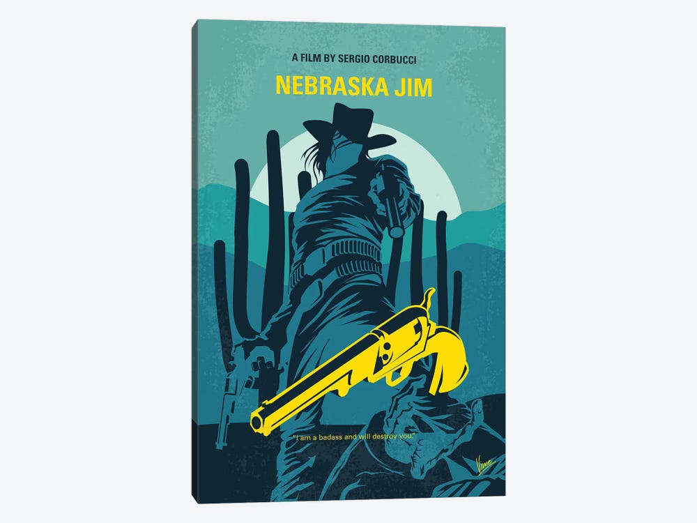 Nebraska Jim Minimal Movie Poster 1-piece Canvas Artwork