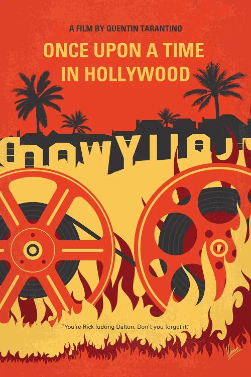 Once Upon A Time In Hollywood Minimal Movie Poster