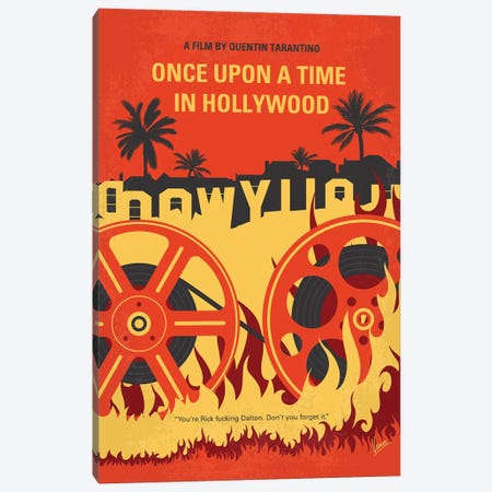 Once Upon A Time In Hollywood Minimal Movie Poster Canvas Print #CKG1304} by Chungkong Canvas Artwork