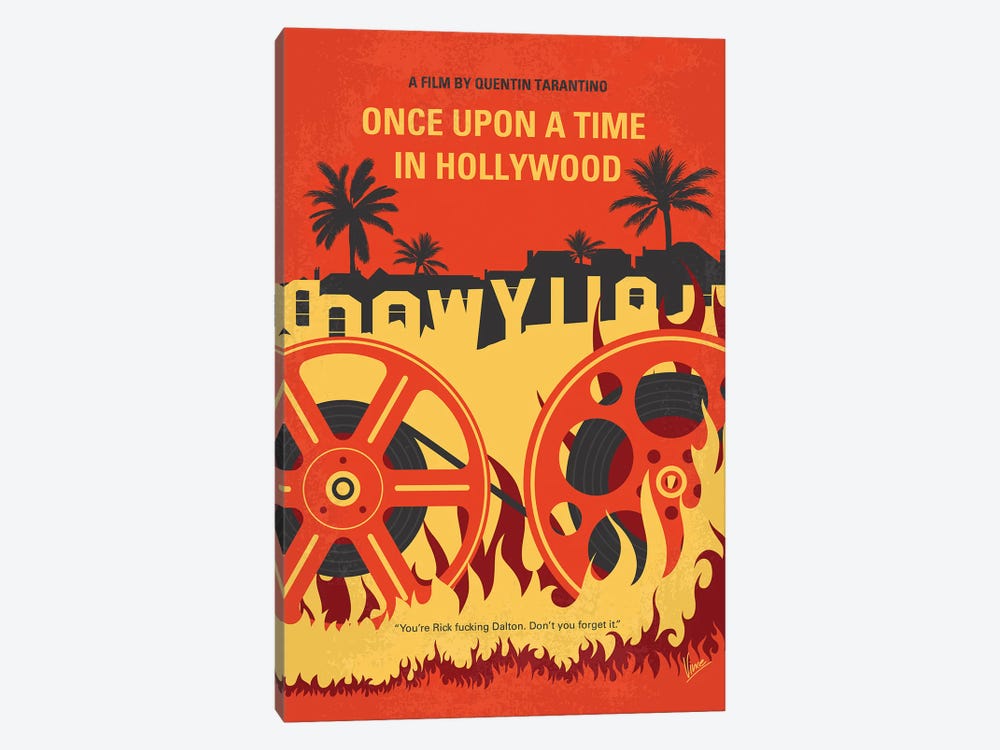 Once Upon A Time In Hollywood Minimal Movie Poster 1-piece Canvas Print