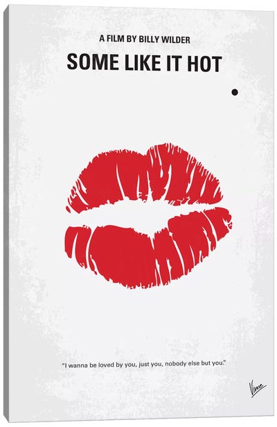 Some Like It Hot Minimal Movie Poster Canvas Art Print