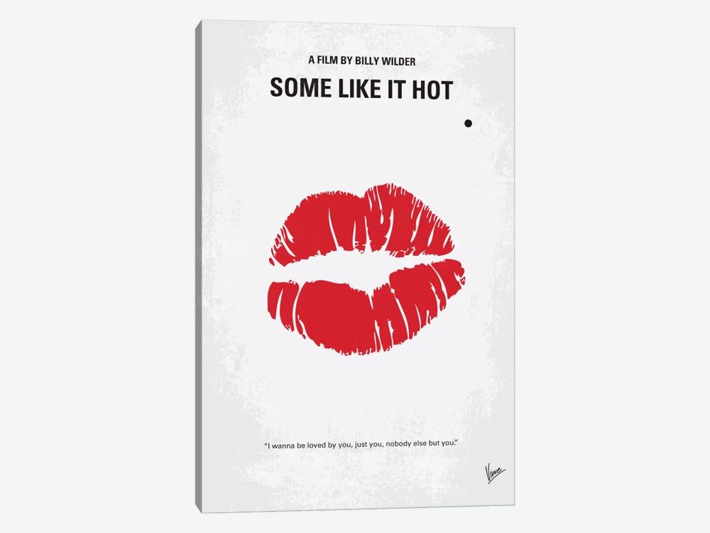 Some Like It Hot Minimal Movie Poster by Chungkong 1-piece Canvas Print