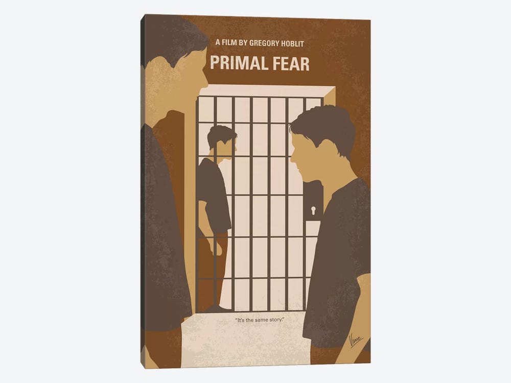 Primal Fear Minimal Movie Poster by Chungkong 1-piece Canvas Art Print