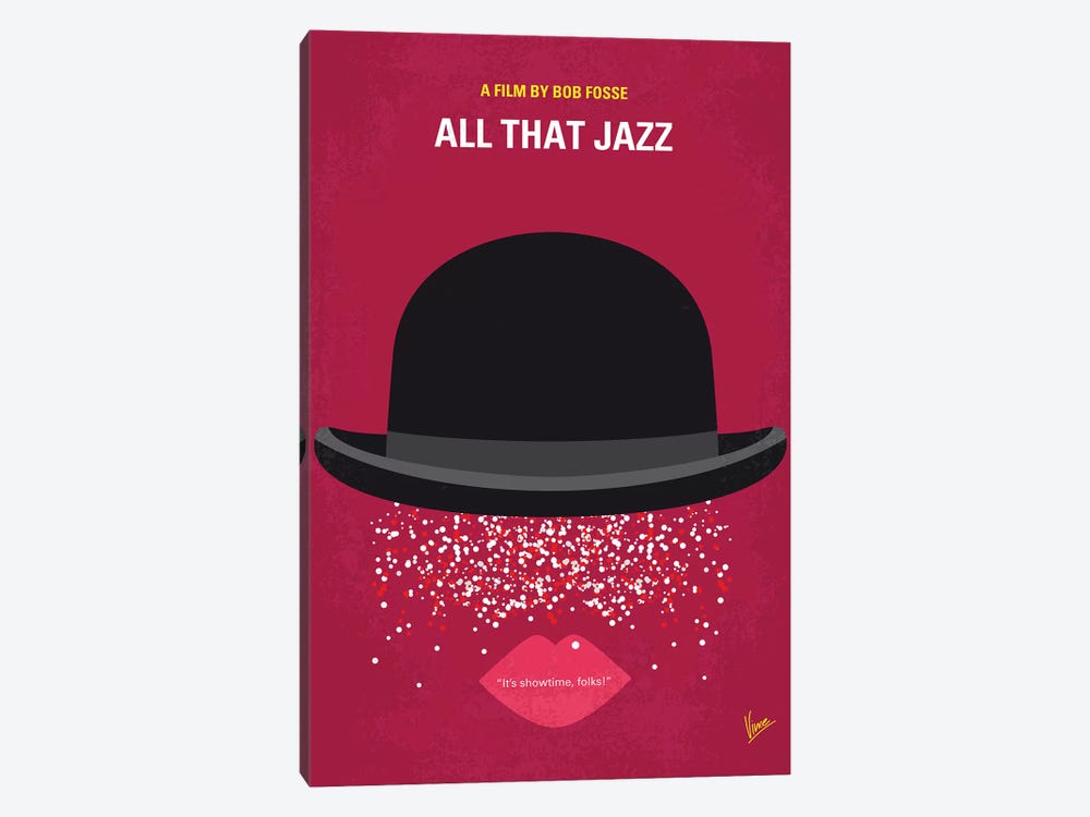 All That Jazz Minimal Movie Poster by Chungkong 1-piece Canvas Art Print