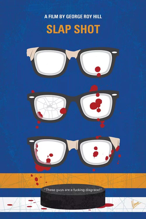 Slap Shot Minimal Movie Poster