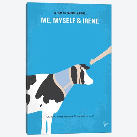 Me Myself And Irene Minimal Movie Poster Canvas Print #CKG1315} by Chungkong Art Print
