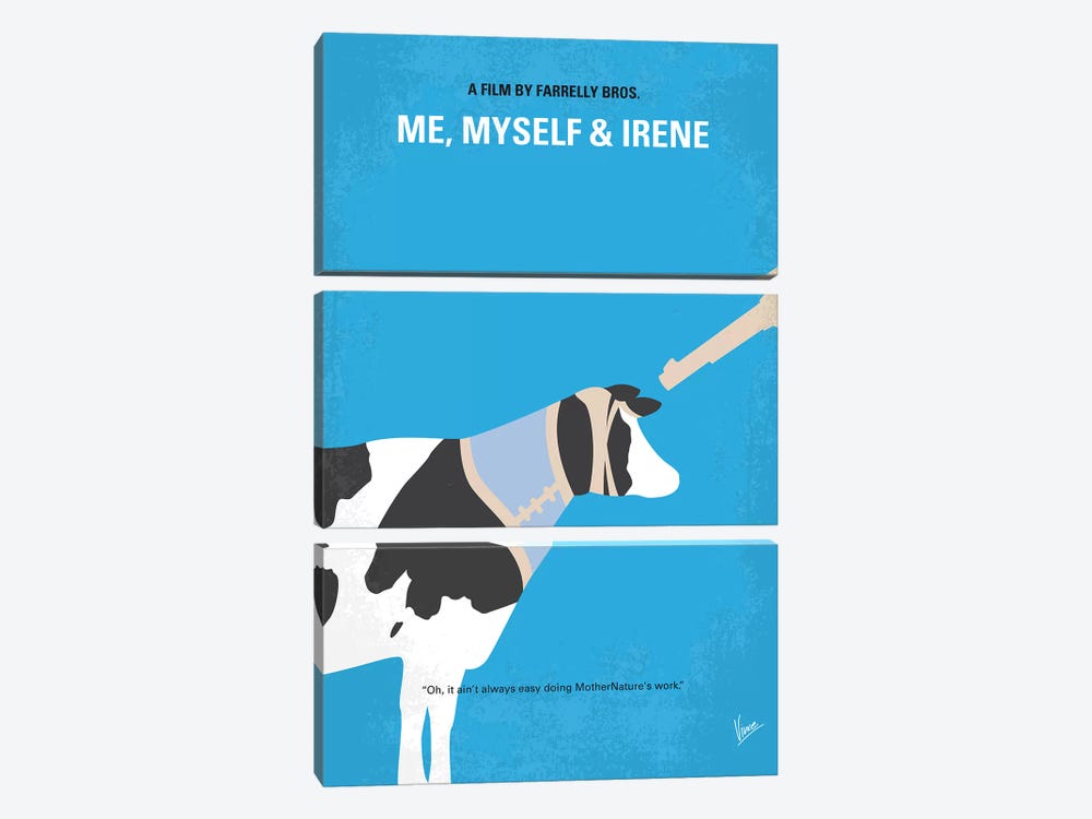 Me Myself And Irene Minimal Movie Poster by Chungkong 3-piece Canvas Art Print