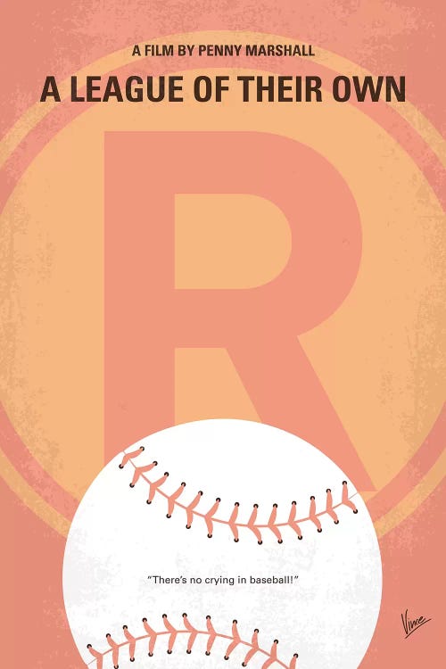 A League Of Their Own Minimal Movie Poster